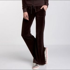 Juicy couture brown velour pants
